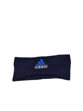 80 90s Adidas Headband Navy Thick Sweater  Ear Warmer Embroidered Vintage